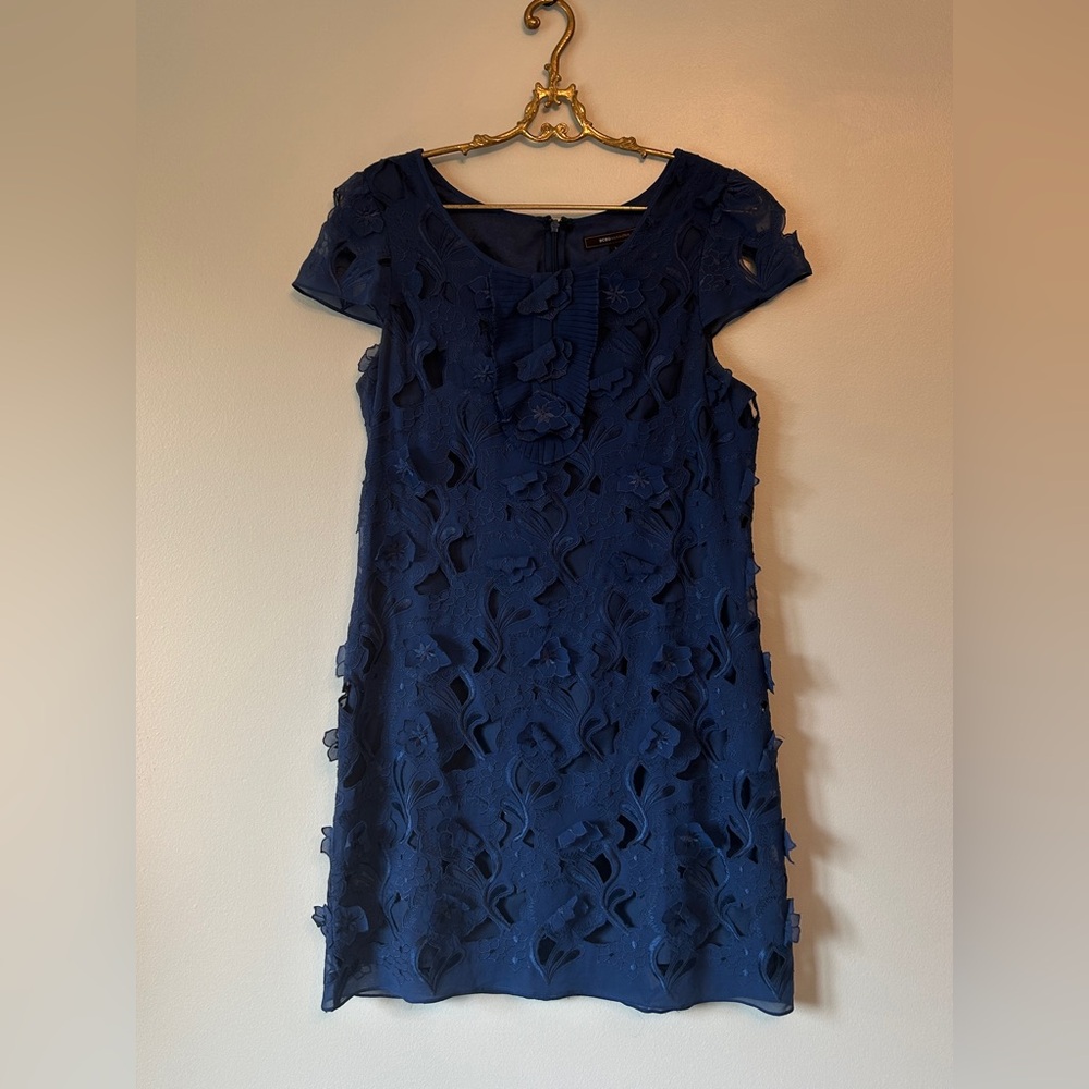 Beautiful BCBGMAXAZRIA floral appliqué lace dress